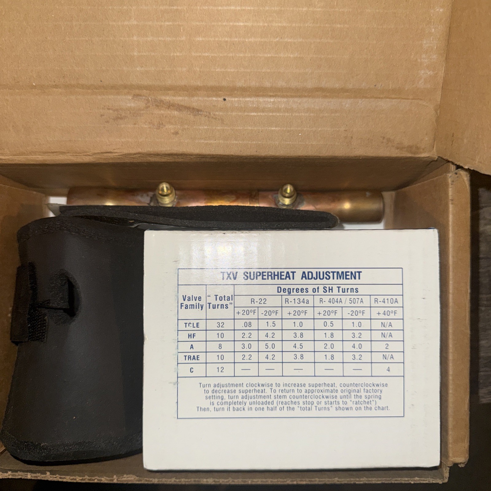 Emerson TX3N4 Thermal Expansion Valve 3 Ton R410A 40″ Tube