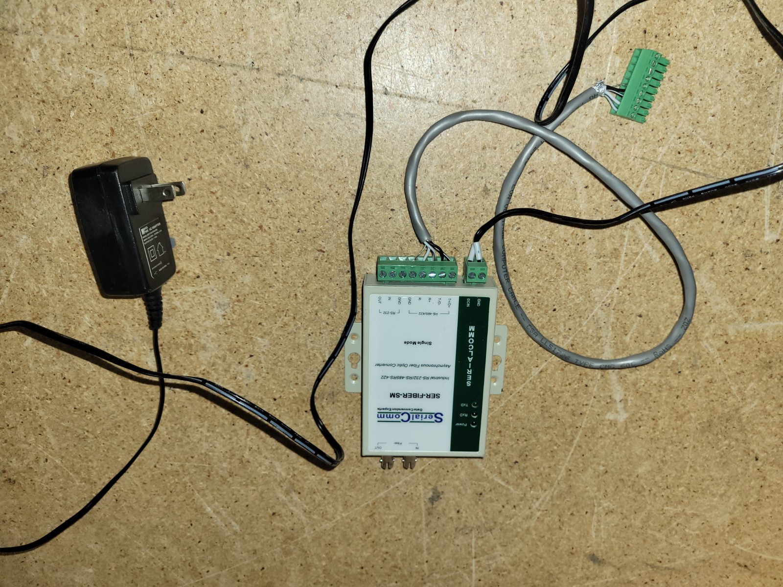 Serial Comm SER-FIBER-SM RS-232 RS-485 RS-422 Single Mode Fiber Optic