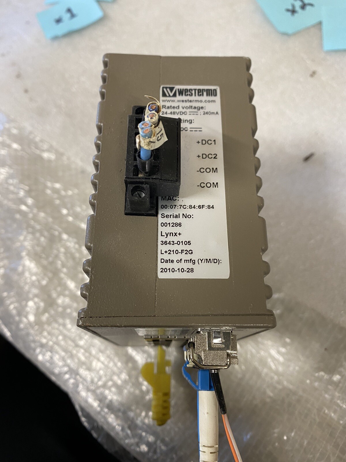 WESTERMO 3643-0105 L210-F2G 005446 24-48VDC 240MA 10/100 BASE-TX