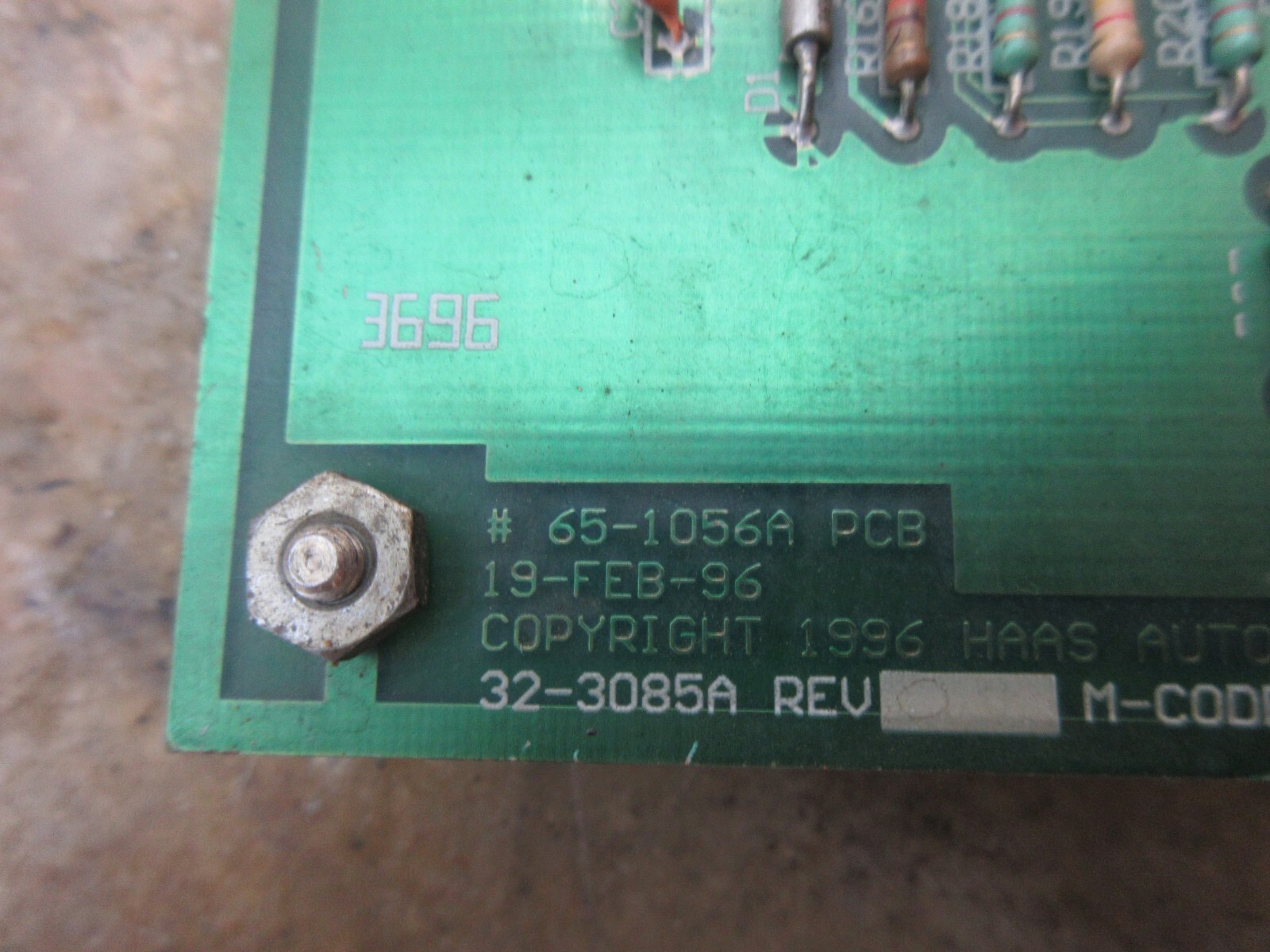 HAAS CIRCUIT BOARD 65-1056A 19-FEB-96 32-3085A