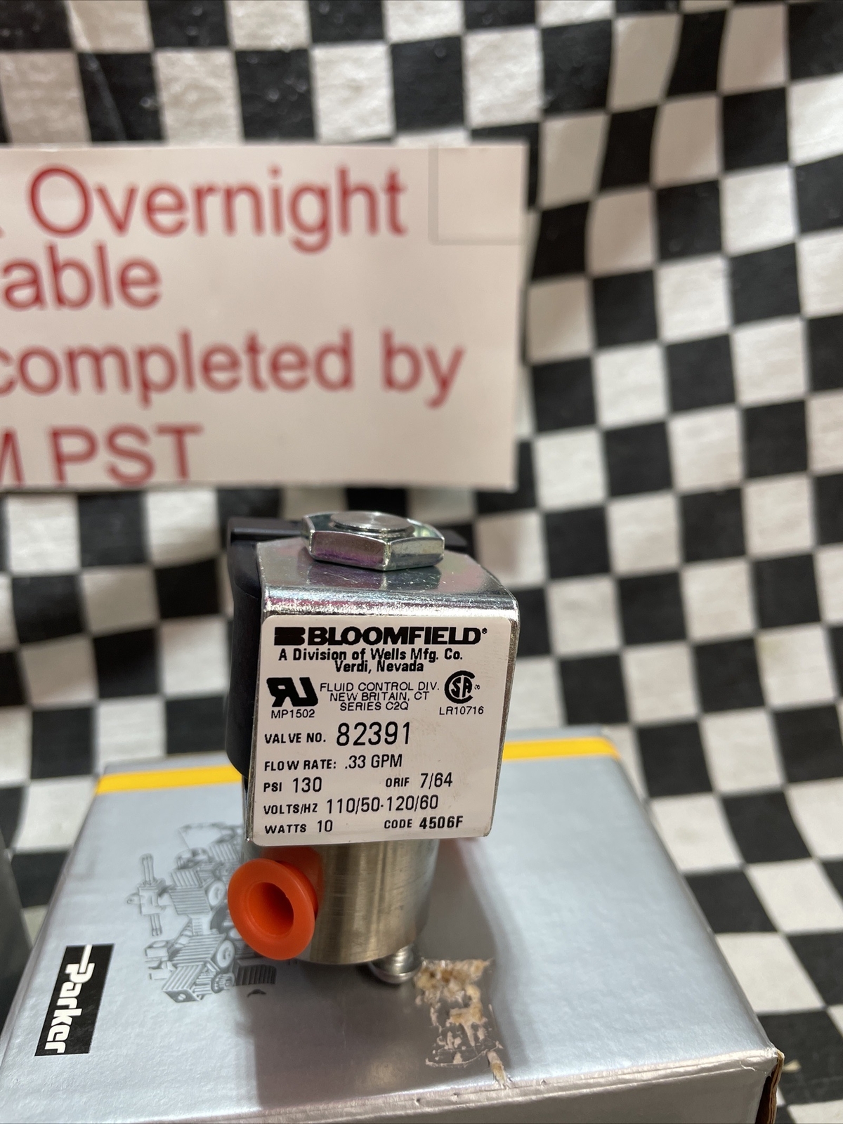 PARKER C2Q3030AP34GQ, BLOOMFIELD 82391, VALVE SOLENOID 120V .33 GPM, STRDD-72391
