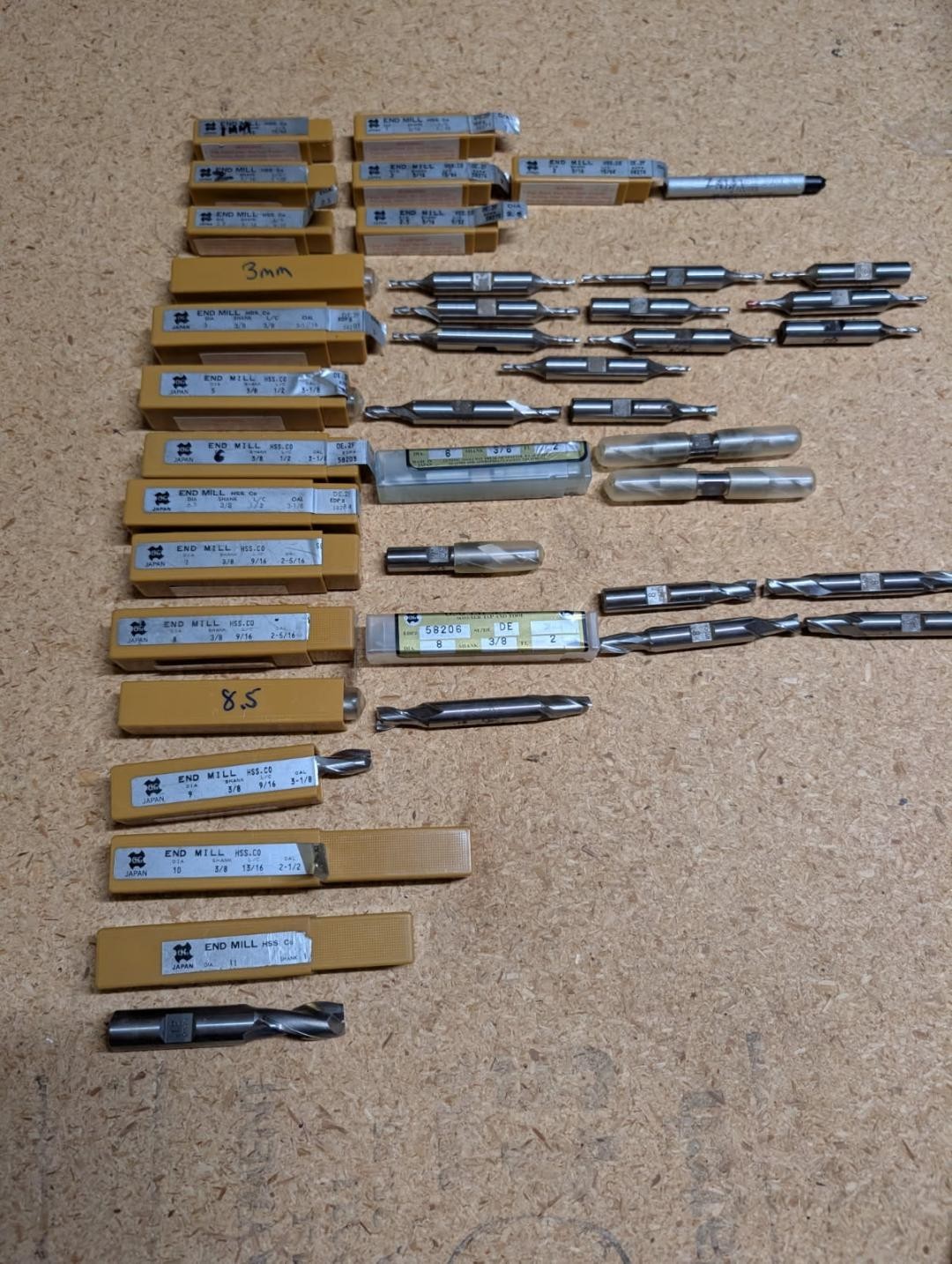 47 Piece Lot of OSG Metric End Mills