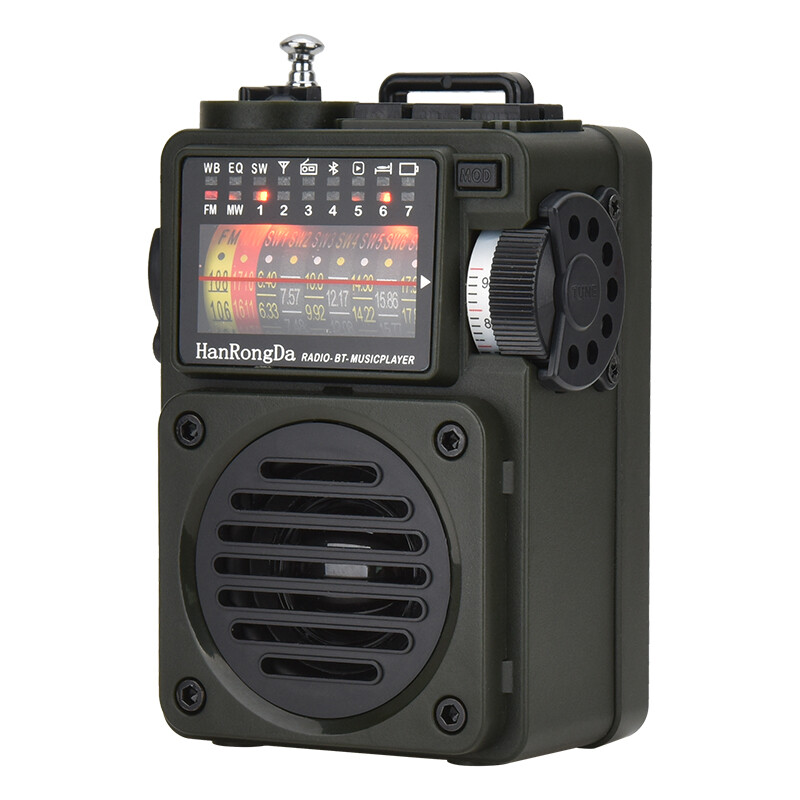 HRD-700 AM FM Radio Music Player Portable Receive Signal Rechargeable Speaker