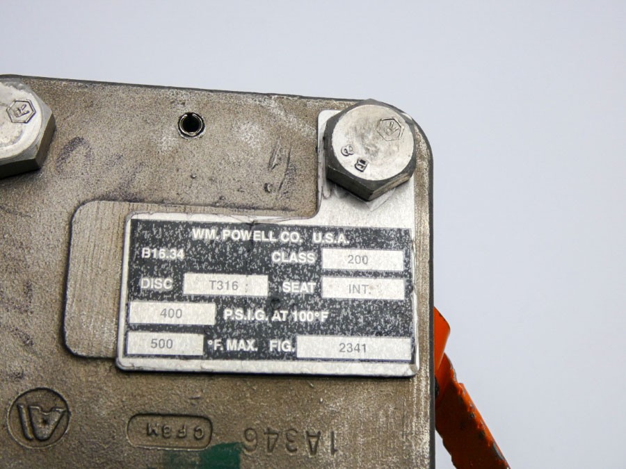 WM. POWELL CO. B16.34 400PSI 1″ NSNP
