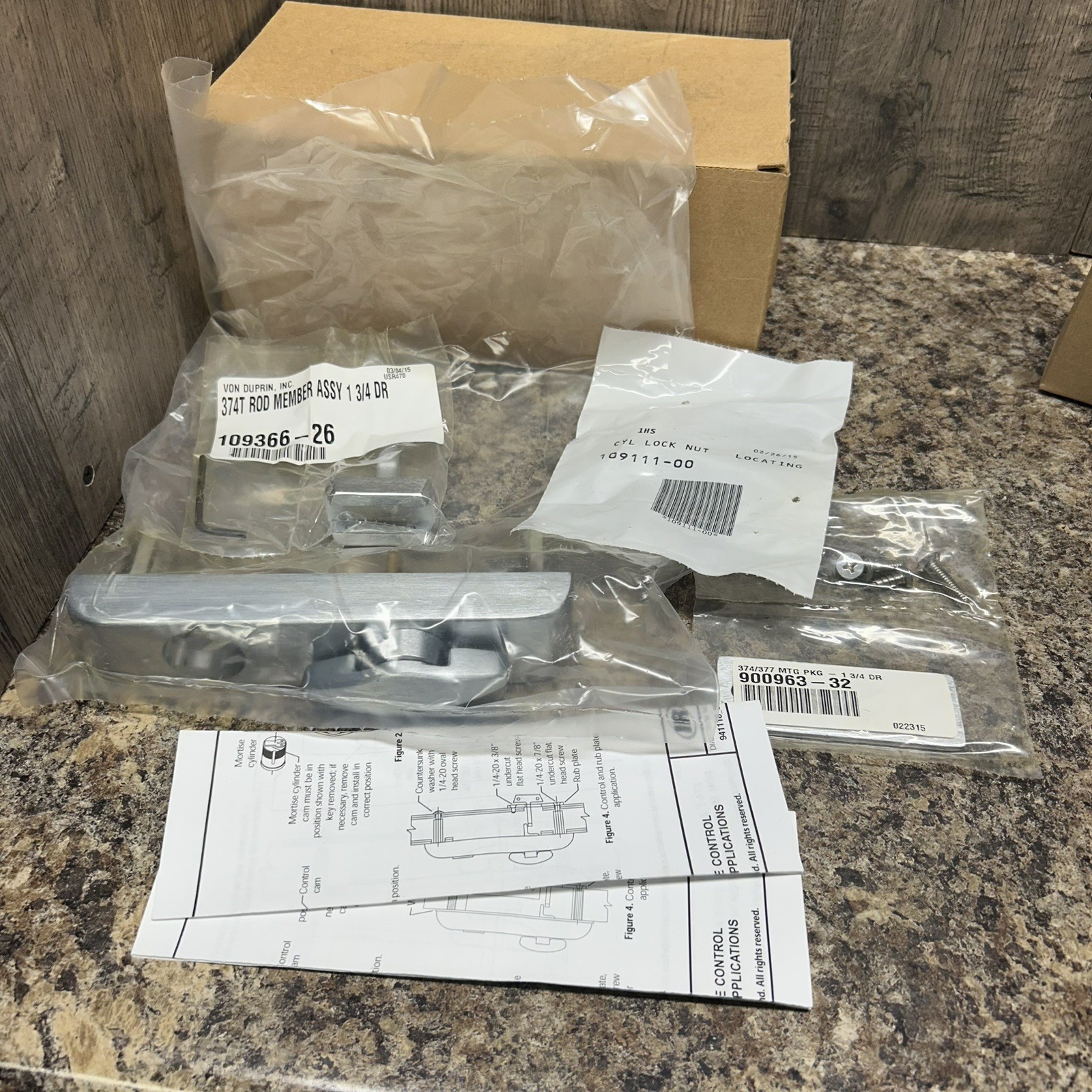 NSOP Von Duprin Thumbturn Control Trim 374T US26D 054410 Satin Chrome Stainless