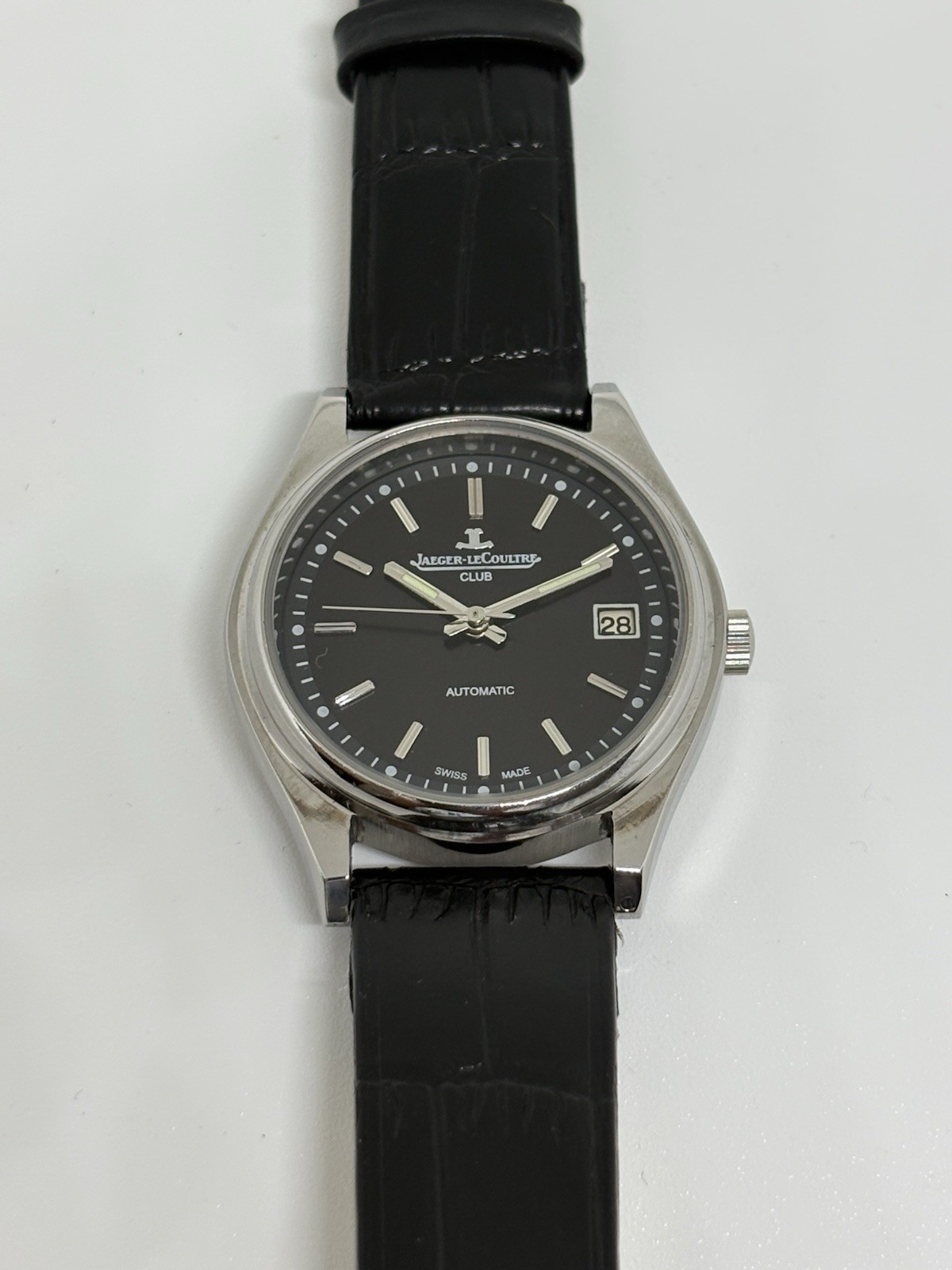 Vintage Jaeger-LeCoultre 25 Jewels Automatic Swiss Made Men’s Watch Black Dial