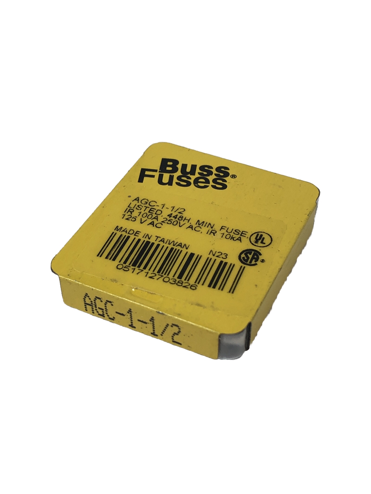 Buss Fuses AGC-1/12 4XH41 Fast Acting Glass Fuse – Box of 5