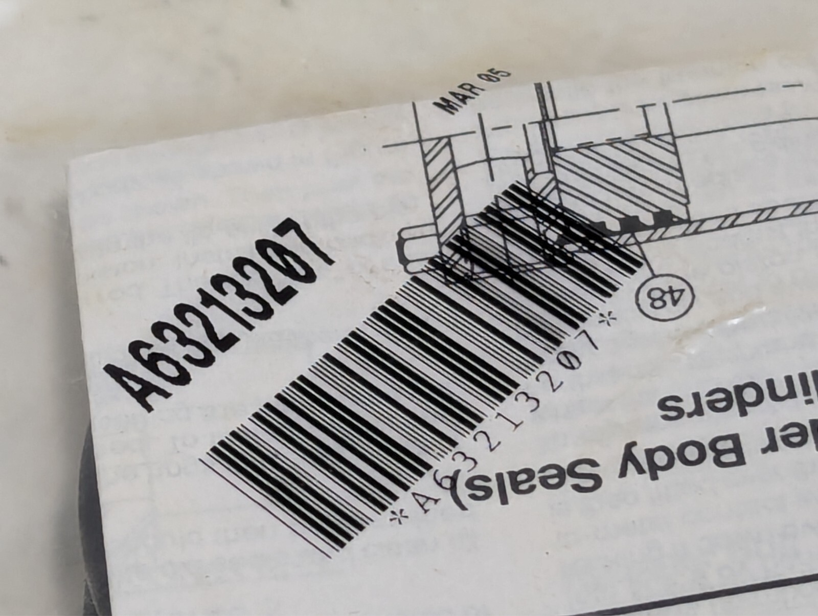 Schrader Bellows A63213207 Piston Seal Kit