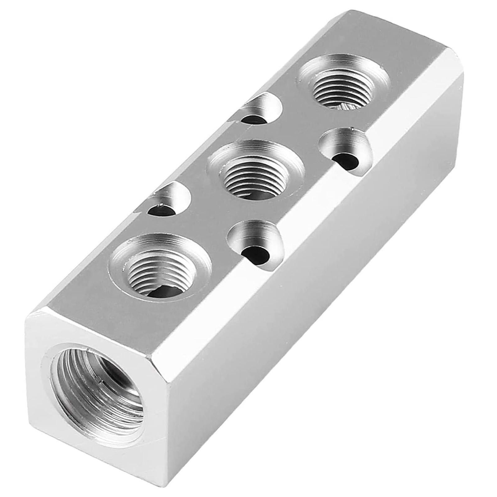 3 Way 5 Port Pneumatic Manifold Air Distribution Block G1/2 To G1/4 Inch