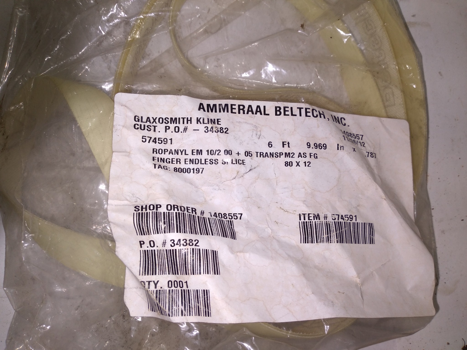AMMERAAL BELTECH 34882 6FT 9.969IN 574591