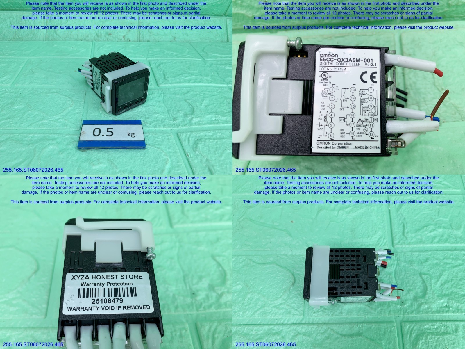 Omron E5CC-QX3A5M-001 Temp Controller as in photos, sn:6479, DHL