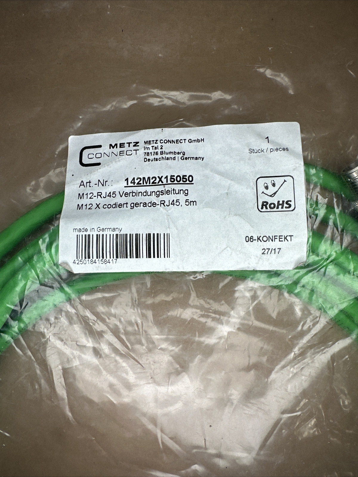 Metz Connect 142M2X15050 5m , NEW