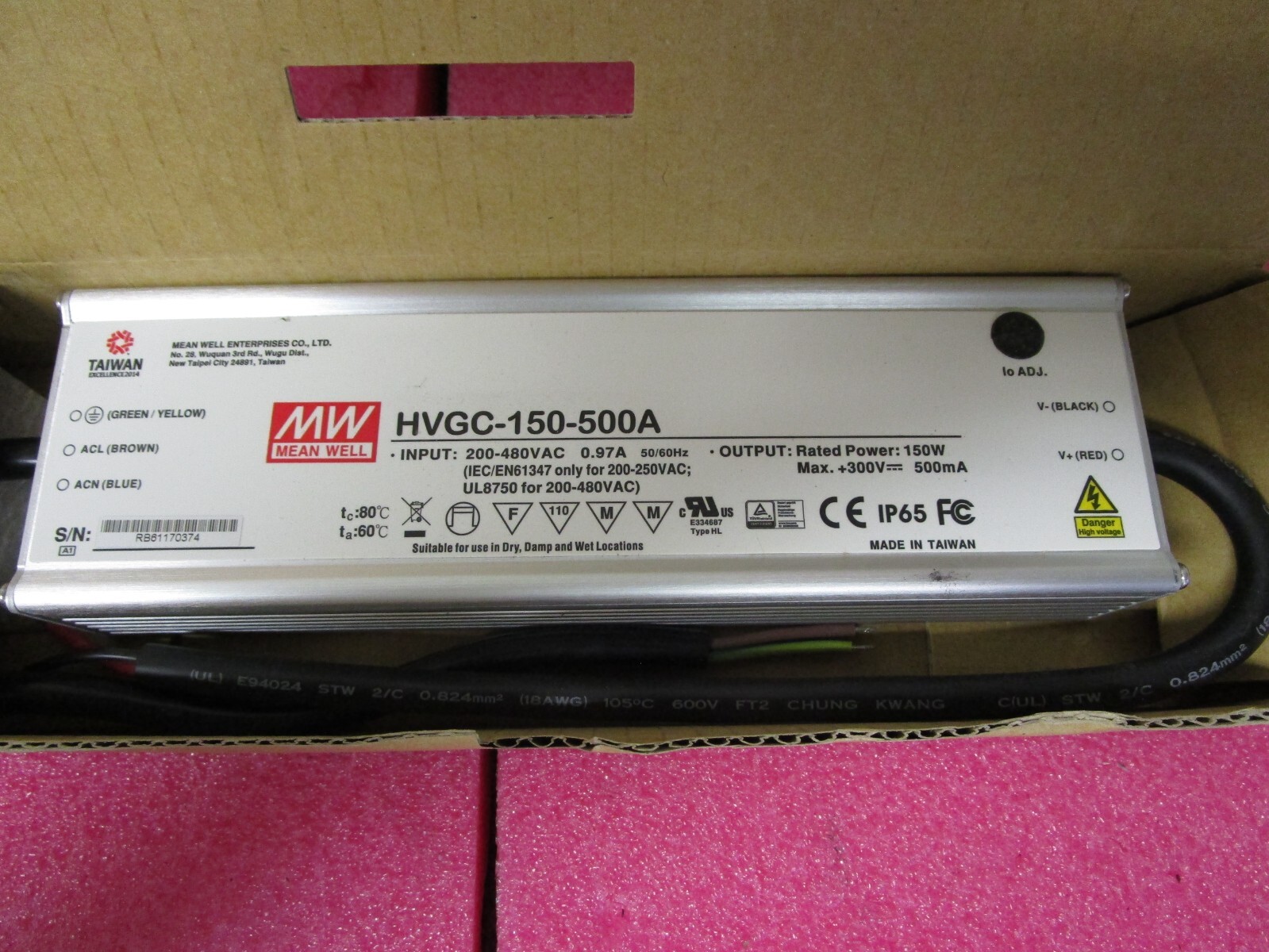 NEW! Mean Well 150W Power Supply HVGC-150-500A