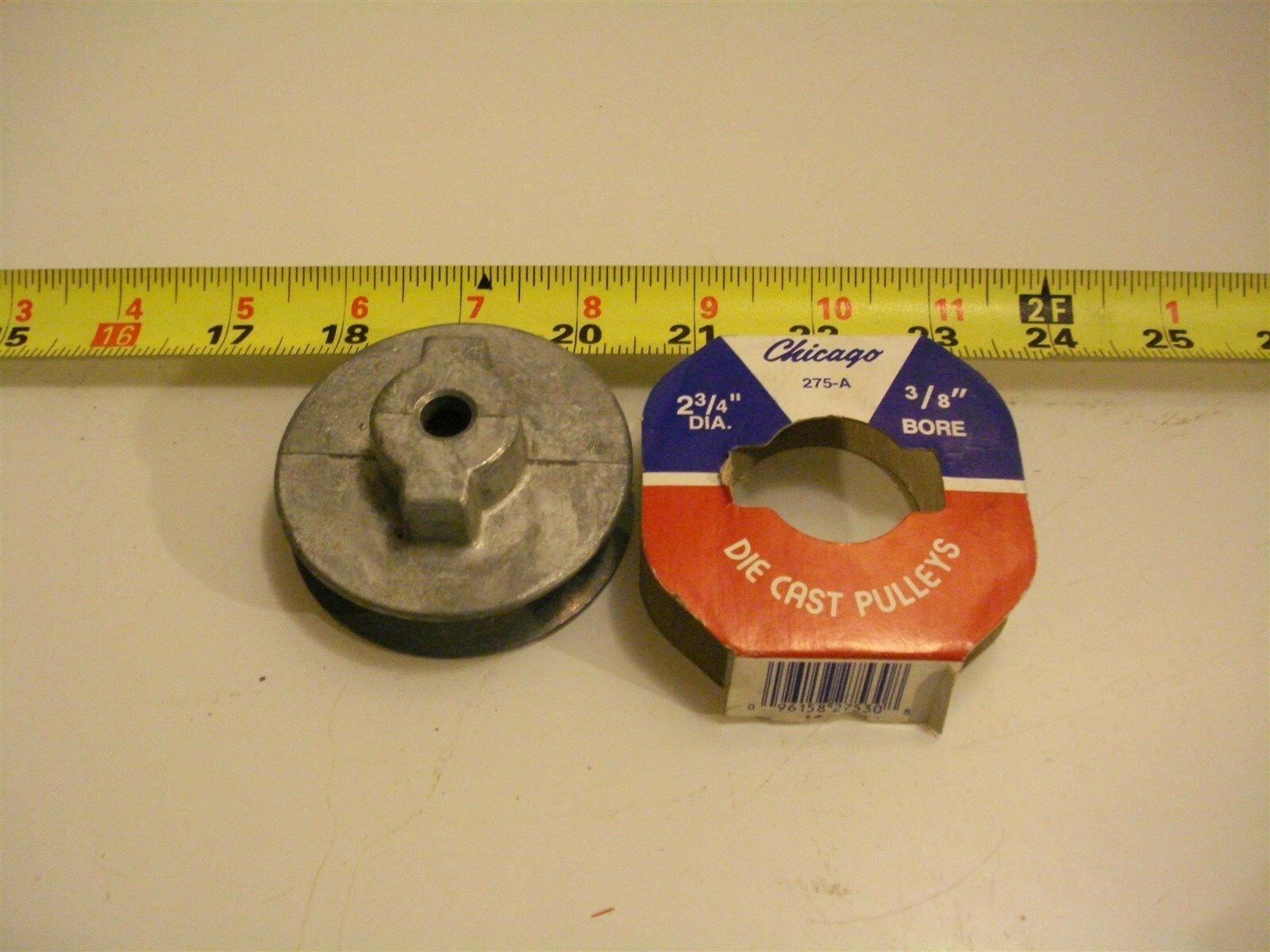 (0418.) Die Cast Pulley 2-3/4″ dia. 3/8″ bore Vee Belt A