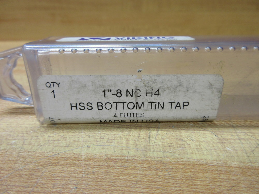 Viking Drill & Tool 25UBNAGN HSS Bottom Tin Tap 46303 1″-8 NC H4