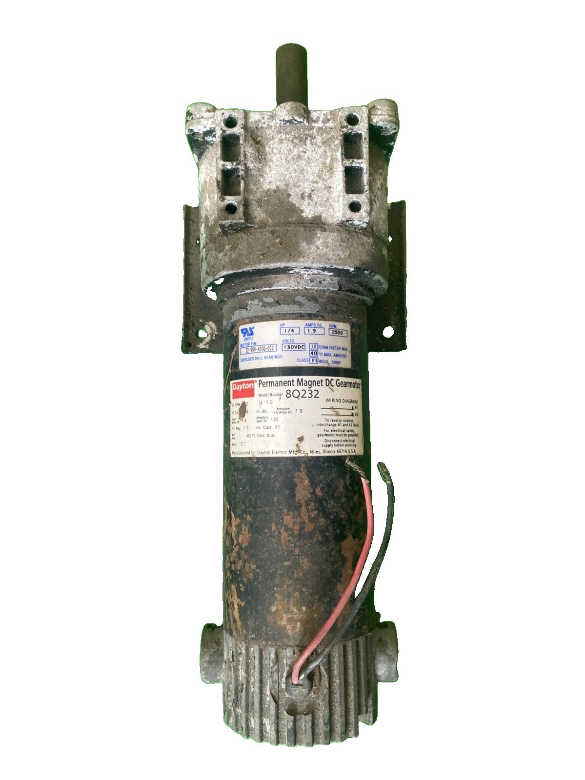 Dayton 8Q232 Permanent Magnet DC Gear Motor 32-999-4306-002
