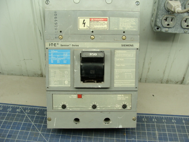 SIEMENS ITE SENTRON CIRCUIT BREAKER 350A 600V 3P JXD63B350