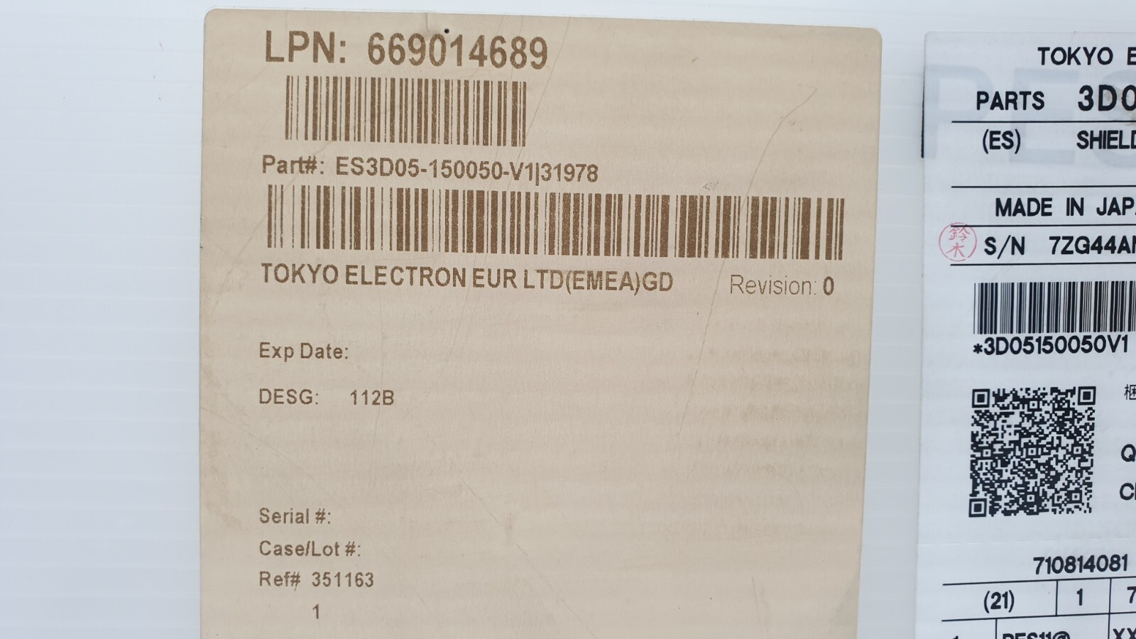 Tokyo Electron Shield Depo Inner-QZ-U-F SPO2 R&D, ES3D05-150050-V1