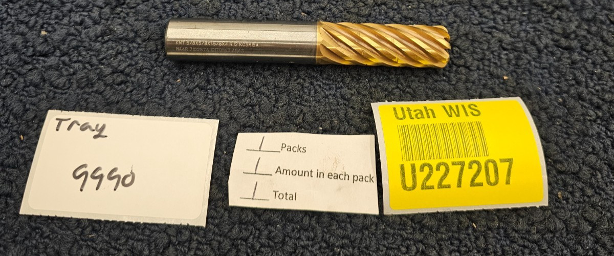 Kennametal KCSM15A: Harvi HA4R 7102876 121701163 A5AS End Mill 8FL 5/8 x 5/8 x 1