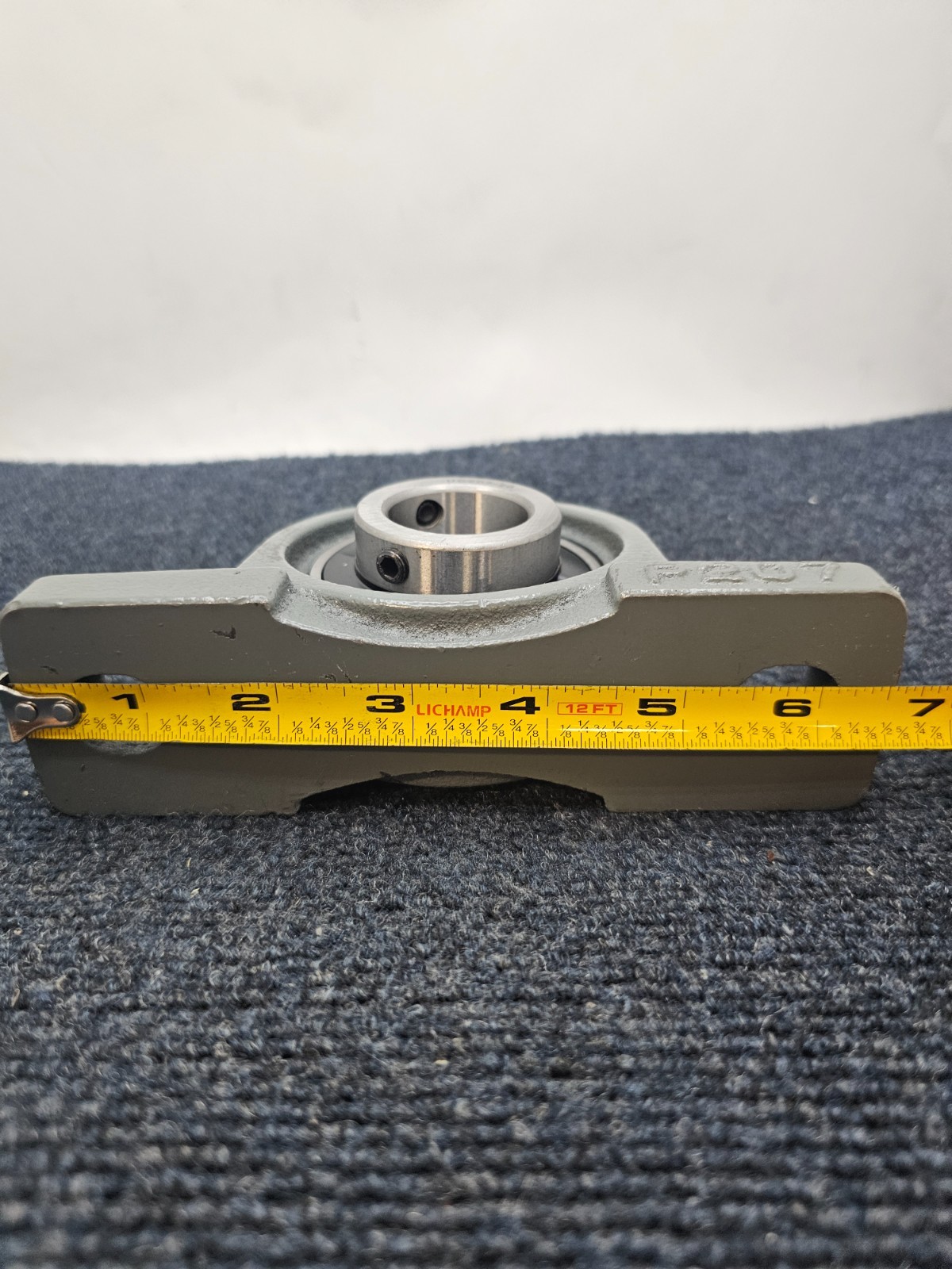 P207 2-Bolt Pillow Block With UC207-20 Bearing – Gray