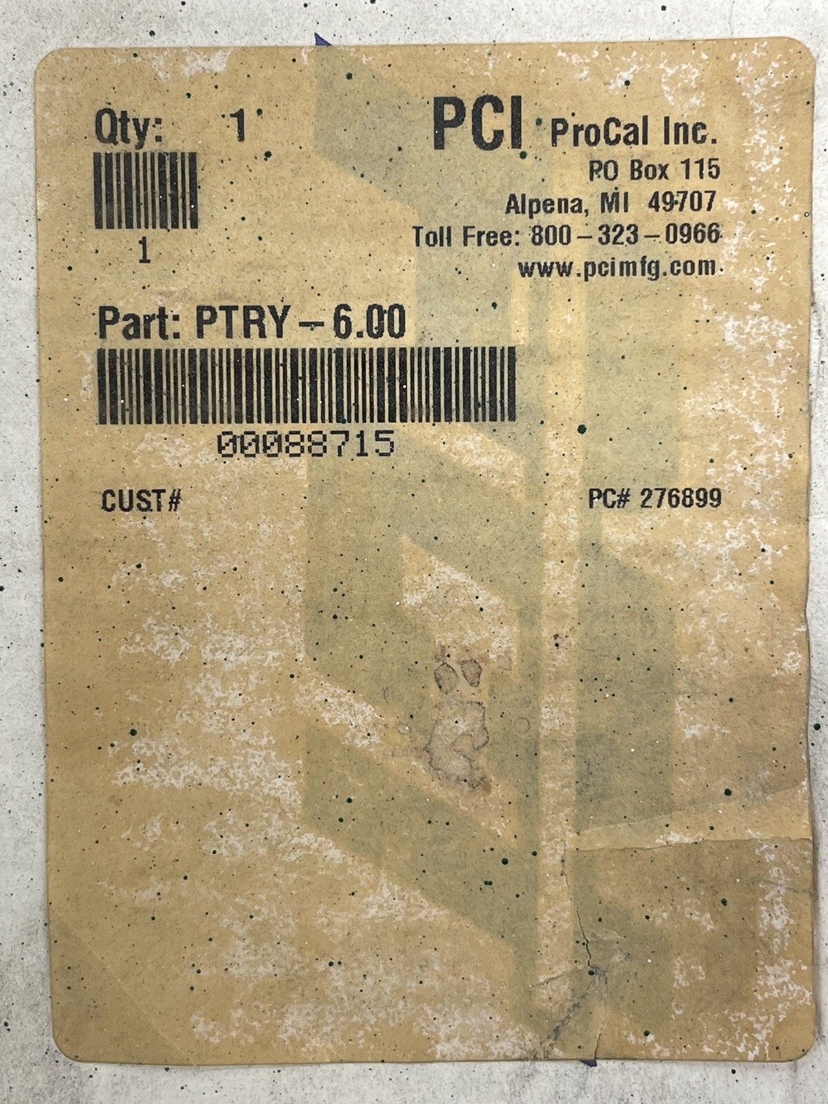 PCI ProCal PTRY 6.00 Track Roller Bearing 6” Bearing