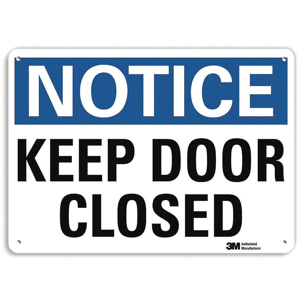 LYLE U1-1068-NP_10X7 Notice Sign,7 in x 10 in,Plastic 44UF09