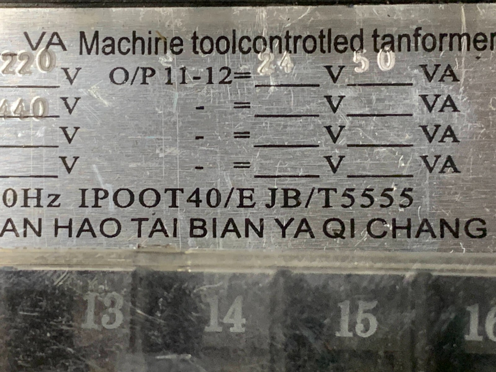 Power Transformer 50VA 50/60Hz IPOOT30/E JBT5555 P/N JBK3-50VA