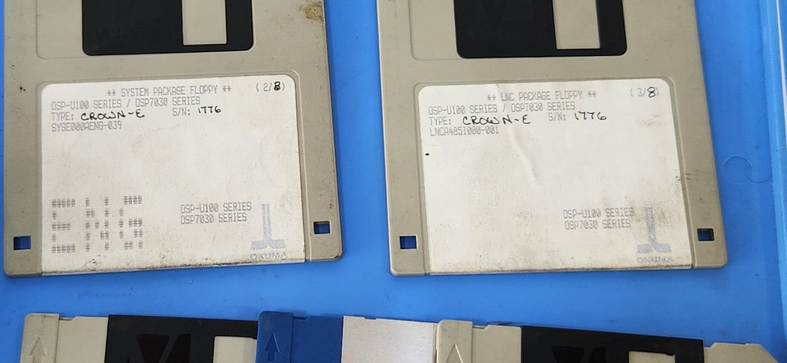 Okuma Micro Floppy Disc Case E8048-090-426-1 9-Discs with Manuals