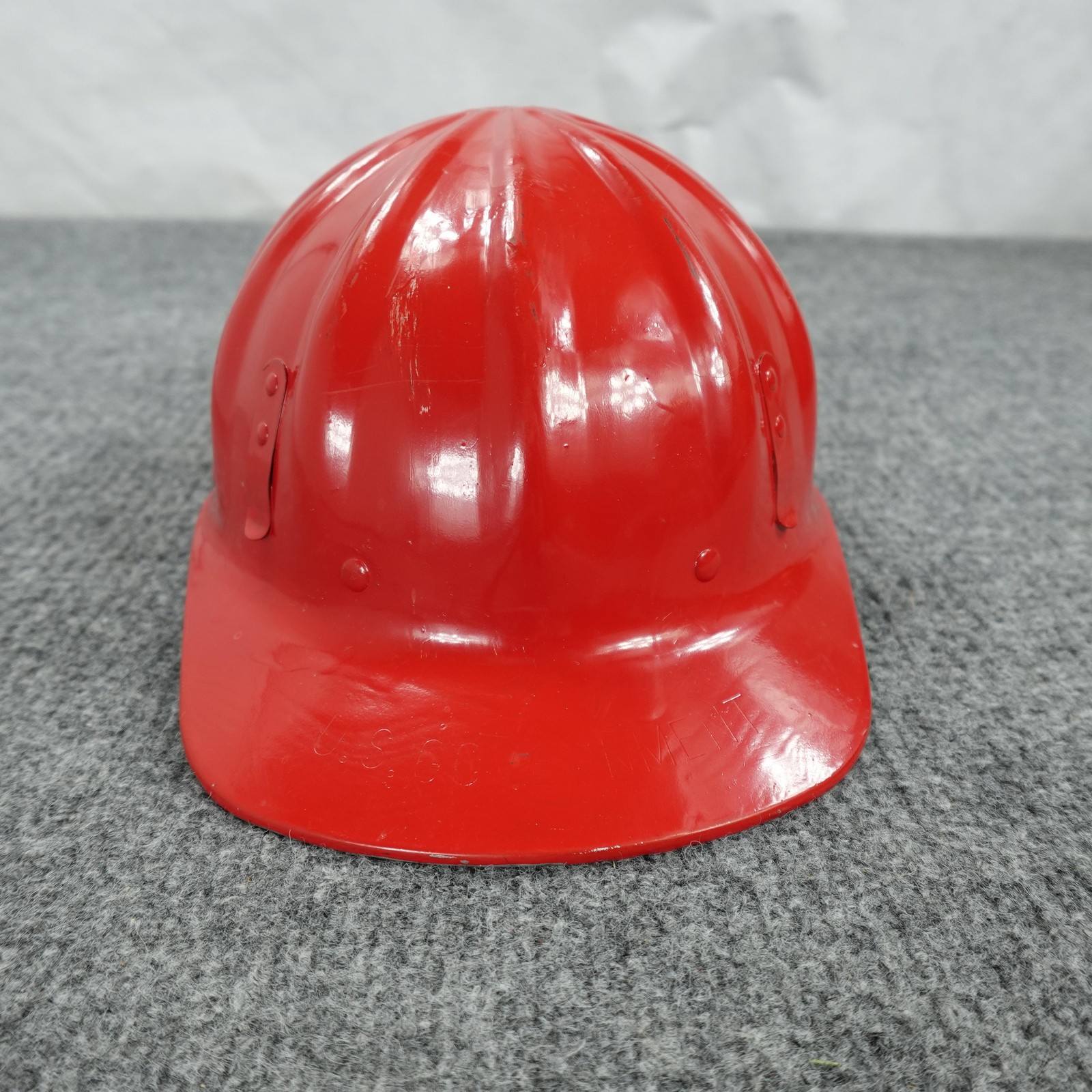 Aluminium Hard Hat Fibre-Metal SuperLite Helmet Red Government Embossed USA