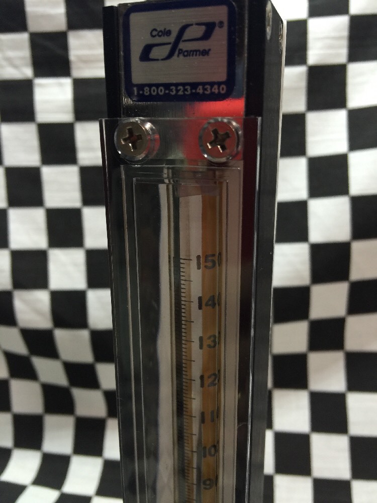 Cole-Parmer Correlated Flowmeter hi-res valve 316SS 150mm 1682mL/min air #1542Z6