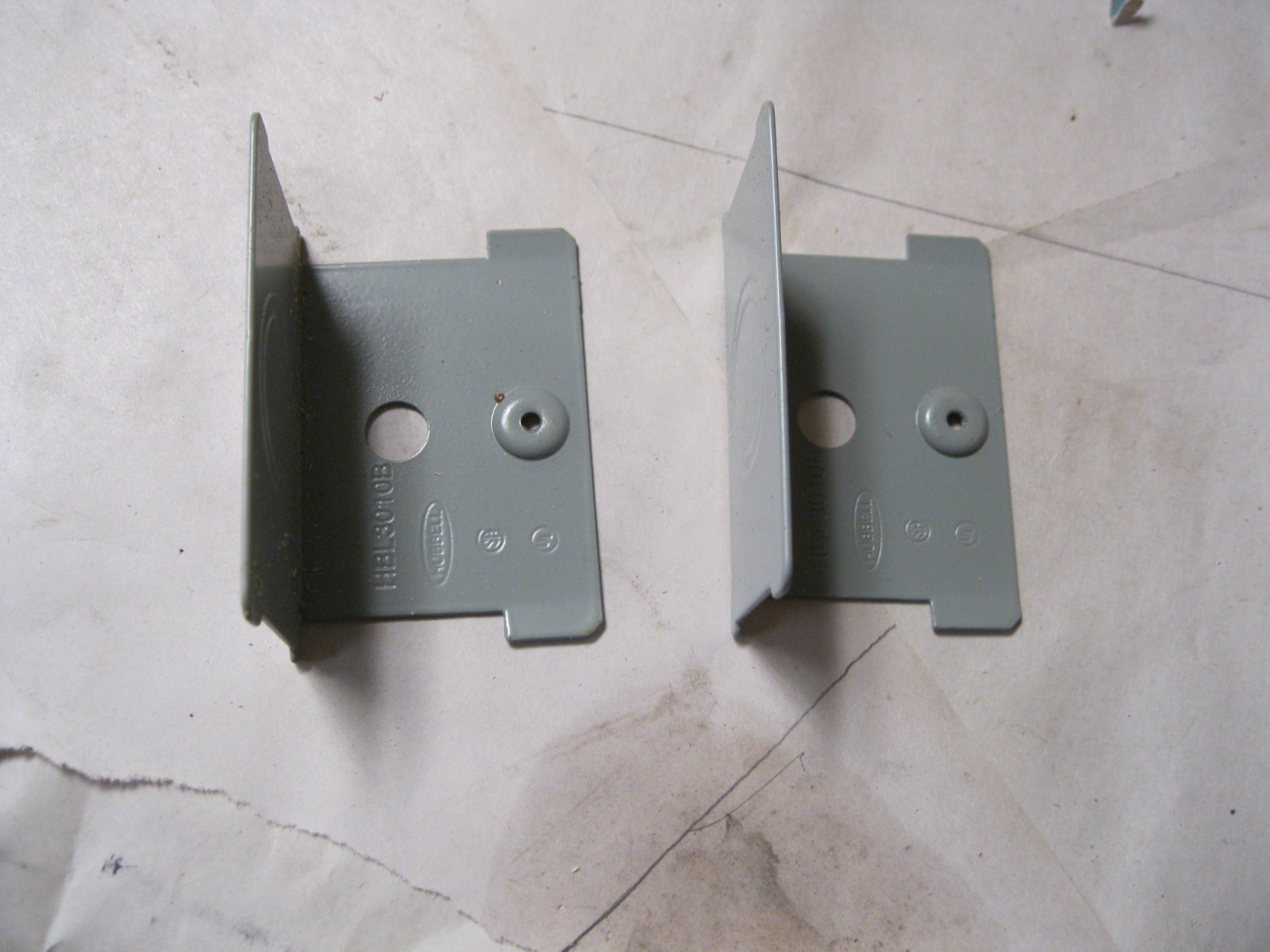Lot of 2 Hubbell HBL3010BGY Surface Metal Raceway End Cap Gray