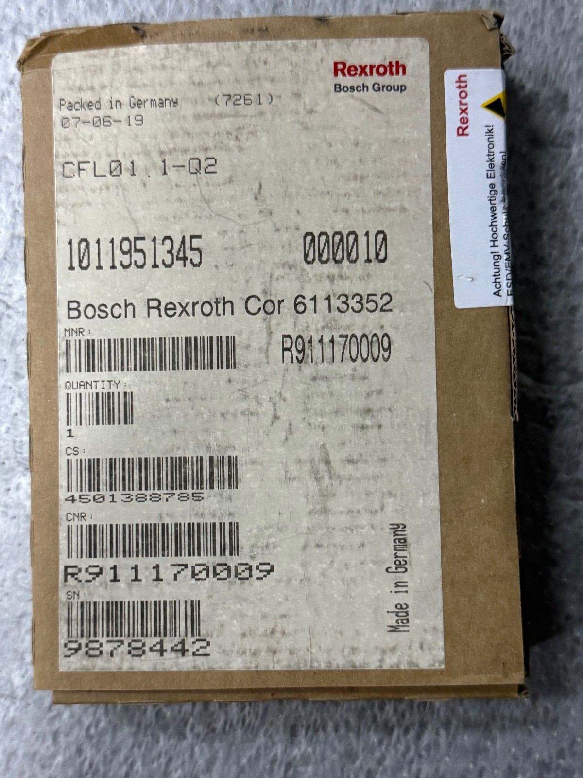 NEW Bosch Rexroth R911170009 Sercos II Extension Module CFL01.1-Q2