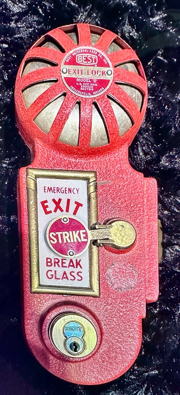 Lot of 2 Best P316A Emergency Break Glass Replacement Vintage 5/8″ W x 3 7/16″ H