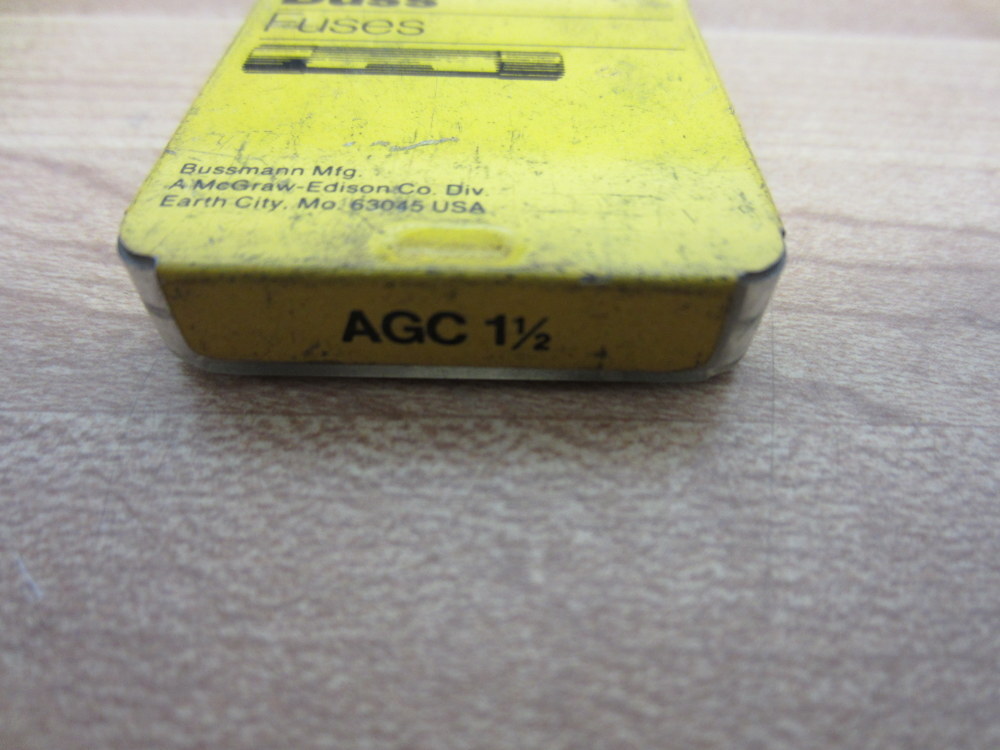 Bussmann AGC 1-1/2 Bussmann Fuse Cross Ref 4XH41, 3AG Jagged Wire (Pack of 10)