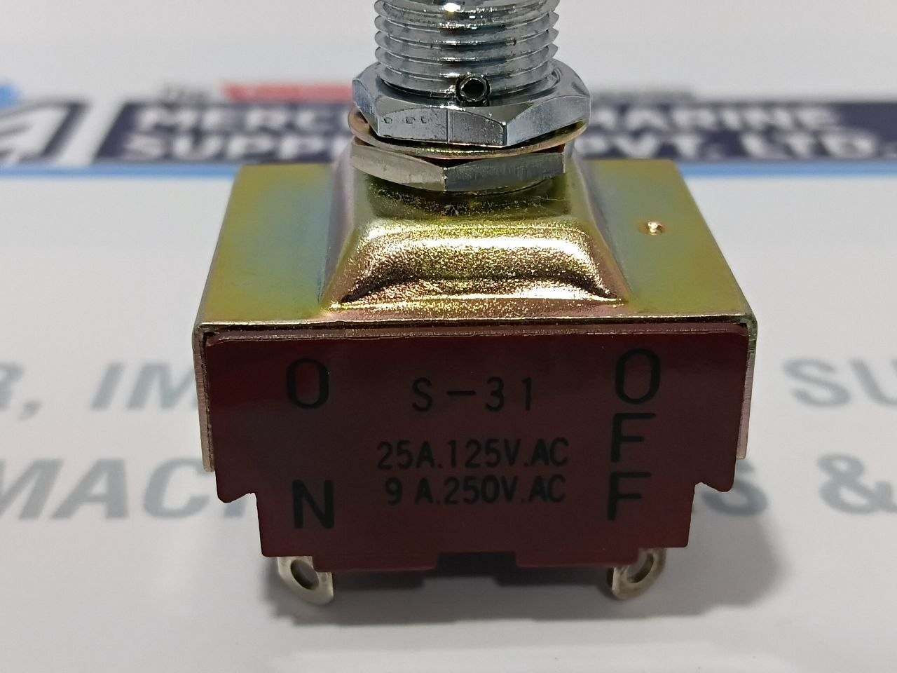Nikkai S-31 Toggle Switch D-42821-1 25A 125V.AC 9A 250V.AC (Lot of 2 Pcs)