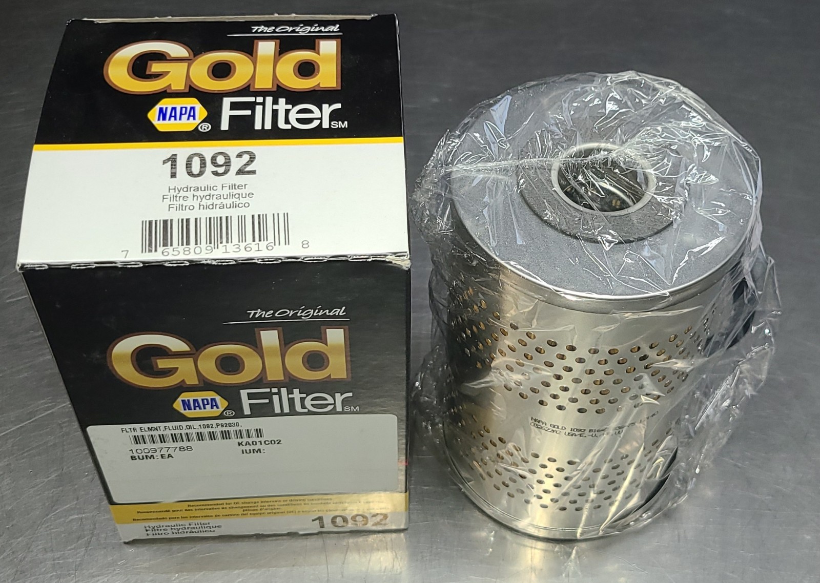 Napa 1092 NAPA Gold Hydraulic Oil Filter UPC 765809136168
