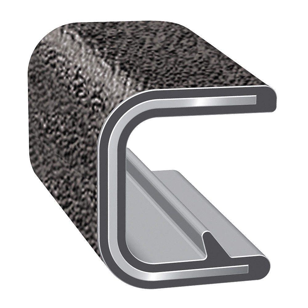 TRIM LOK INC 100B3X1/8-100 Edge Trim,Alum Clip,0.3 In W,100 Ft 10C936