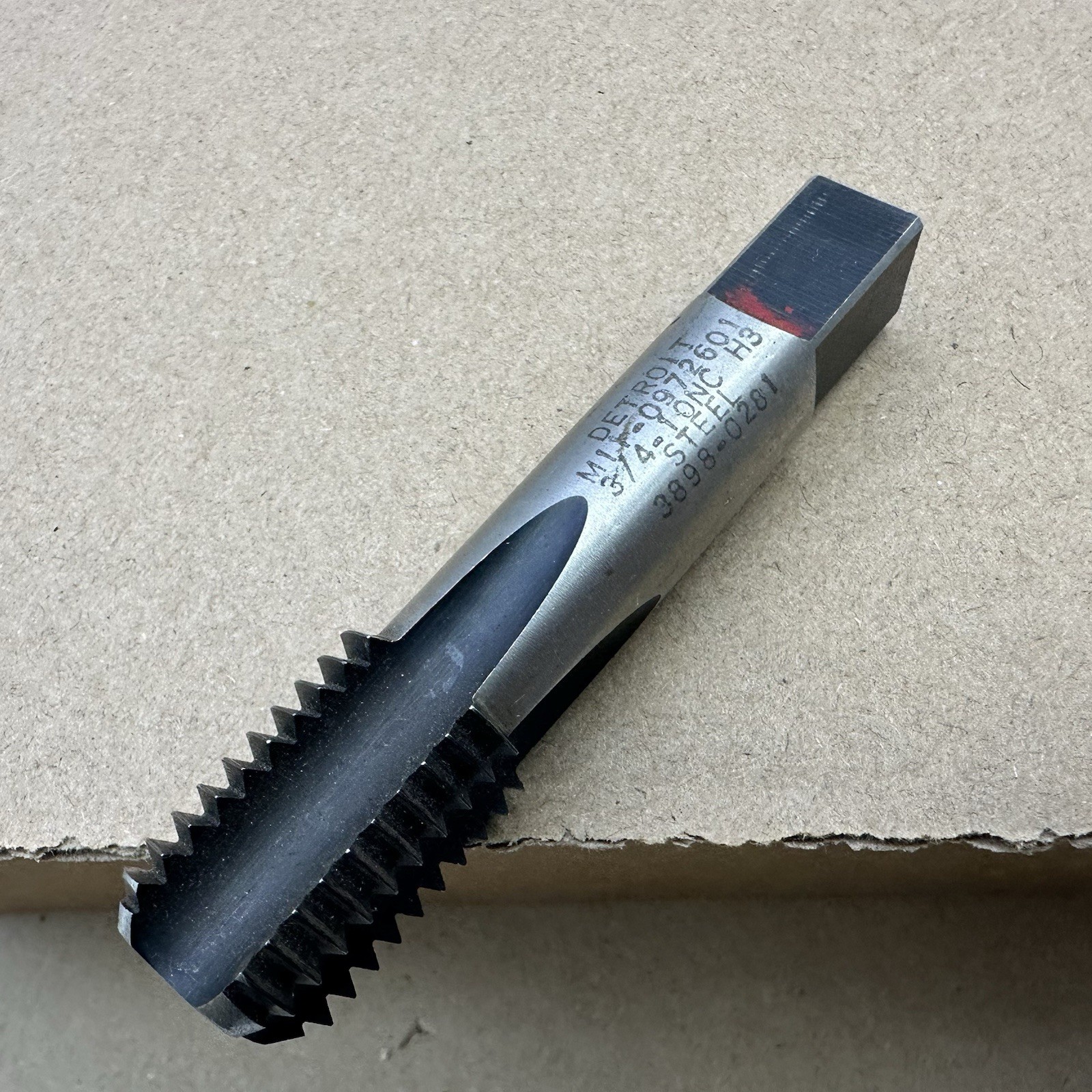 Detroit M11-0972601 – 3/4″-10 NC H3 Bottoming Hand Tap 4 Flute Nice Shape