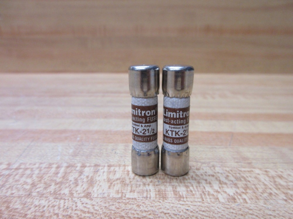 Buss KTK-2-1/2 Bussmann Fuse Cross Ref 1CW79 (Pack of 2)