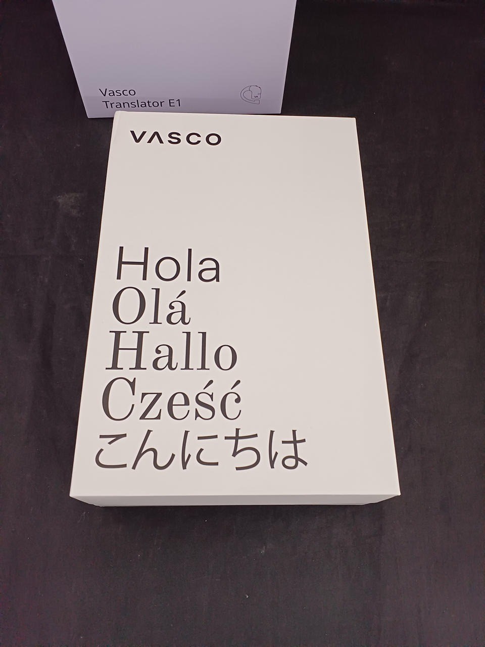 Used Vasco E1 earbuds Translator 50 languages with two earphones right side