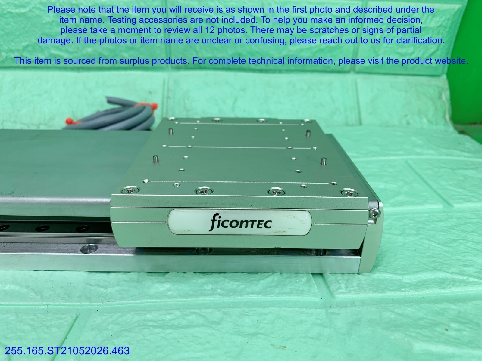 Jenny Science LINAX Lxe 250F40 Direct Motor MISSING Plug as in photos, sn:9206.