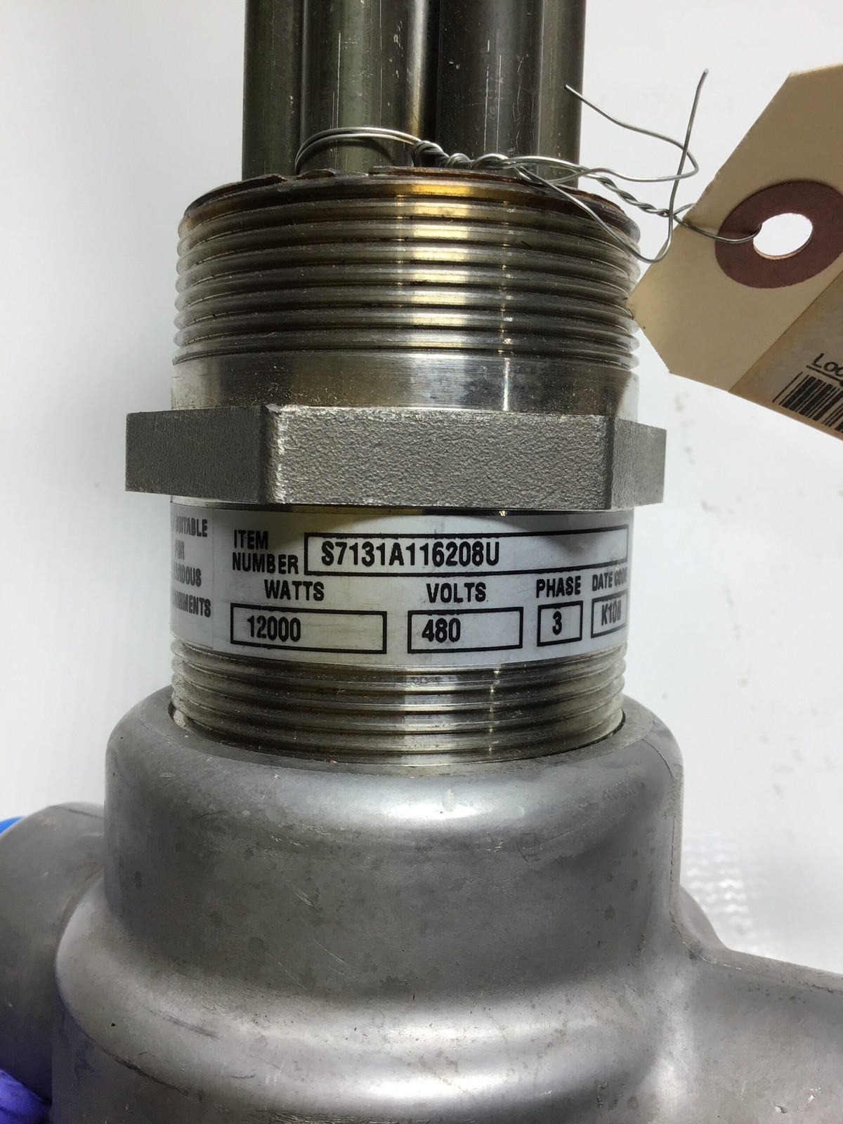 Indeeco S7131A116208U Immersion Water Heater 12,000W 480V 3PH
