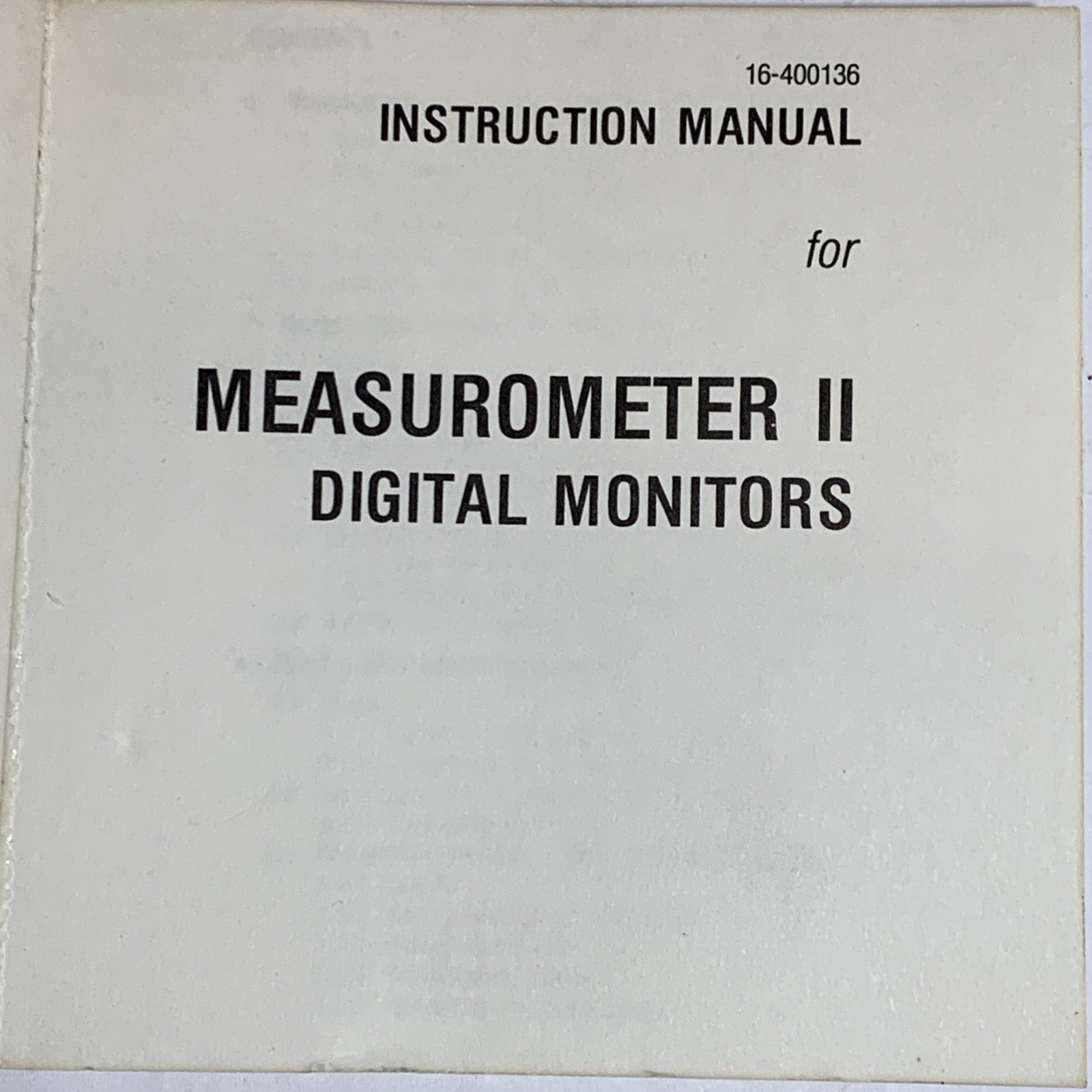 Analogic 16-400136 Instruction Manual 16400136 $25.01 + free shipping