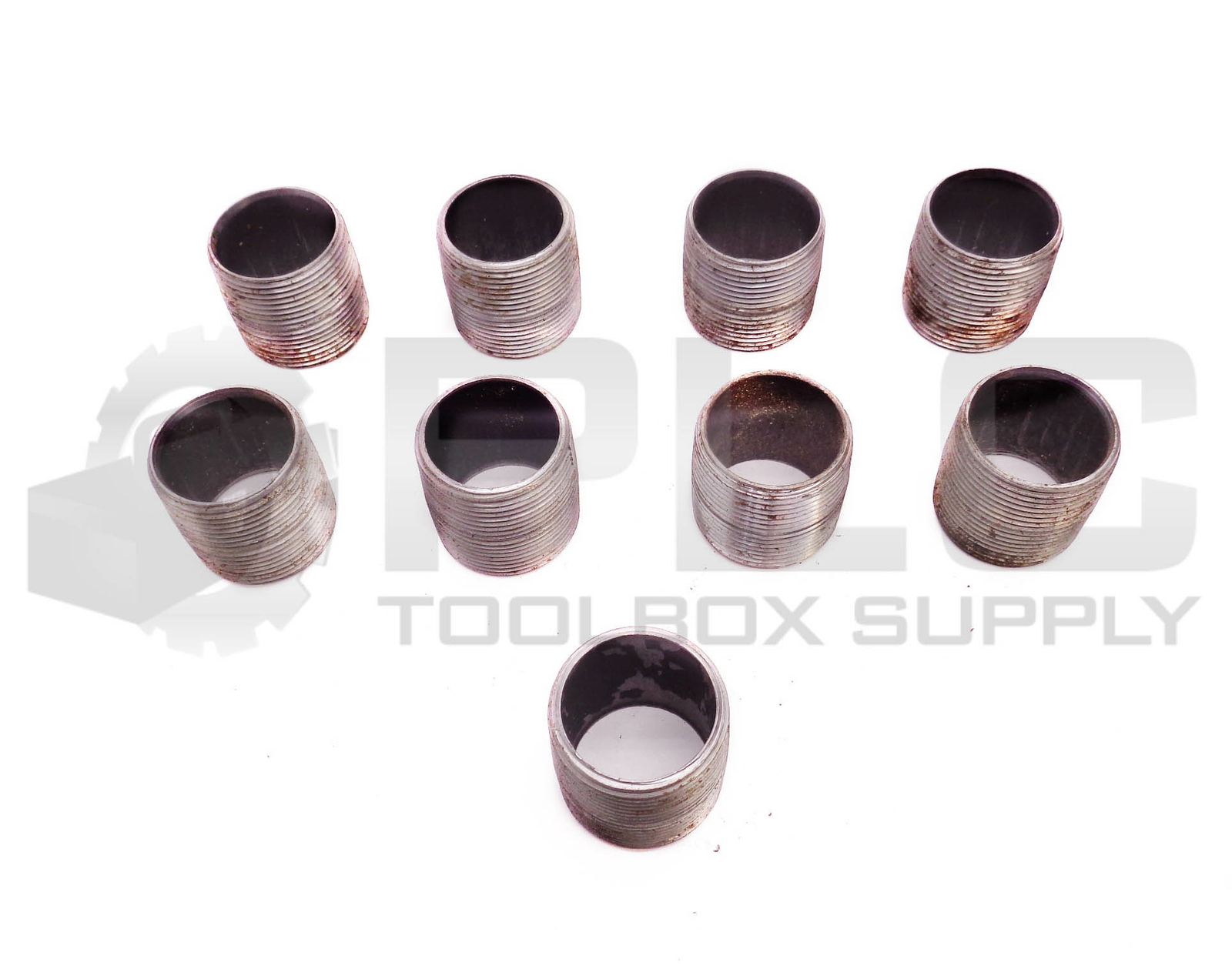 LOT OF 9 NEW 1-11/16″ OD, 1-3/8″ ID, 1-11/16″ LENGTH CARBON STEEL PIPE NIPPLES