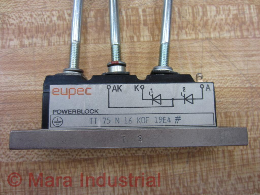 Eupec TT 75 N 16 KOF 19E4 Powerblock Thyristor Module (Pack of 3)
