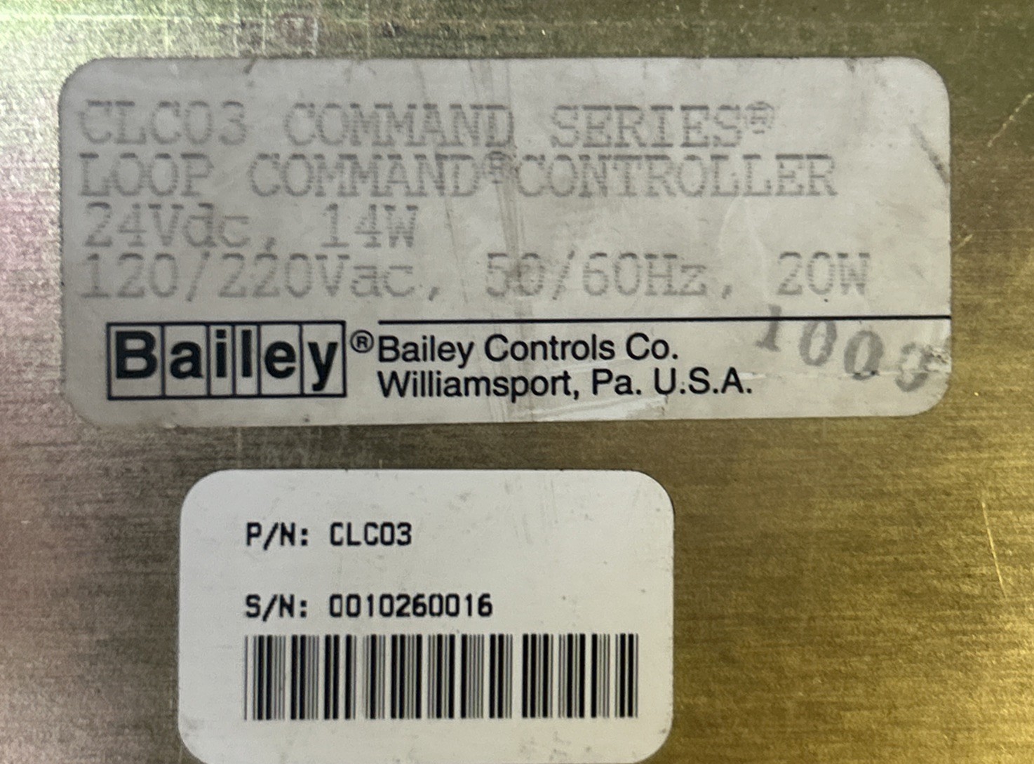 BAILEY,CLC03,LOOP COMMAND CONTROLLER
