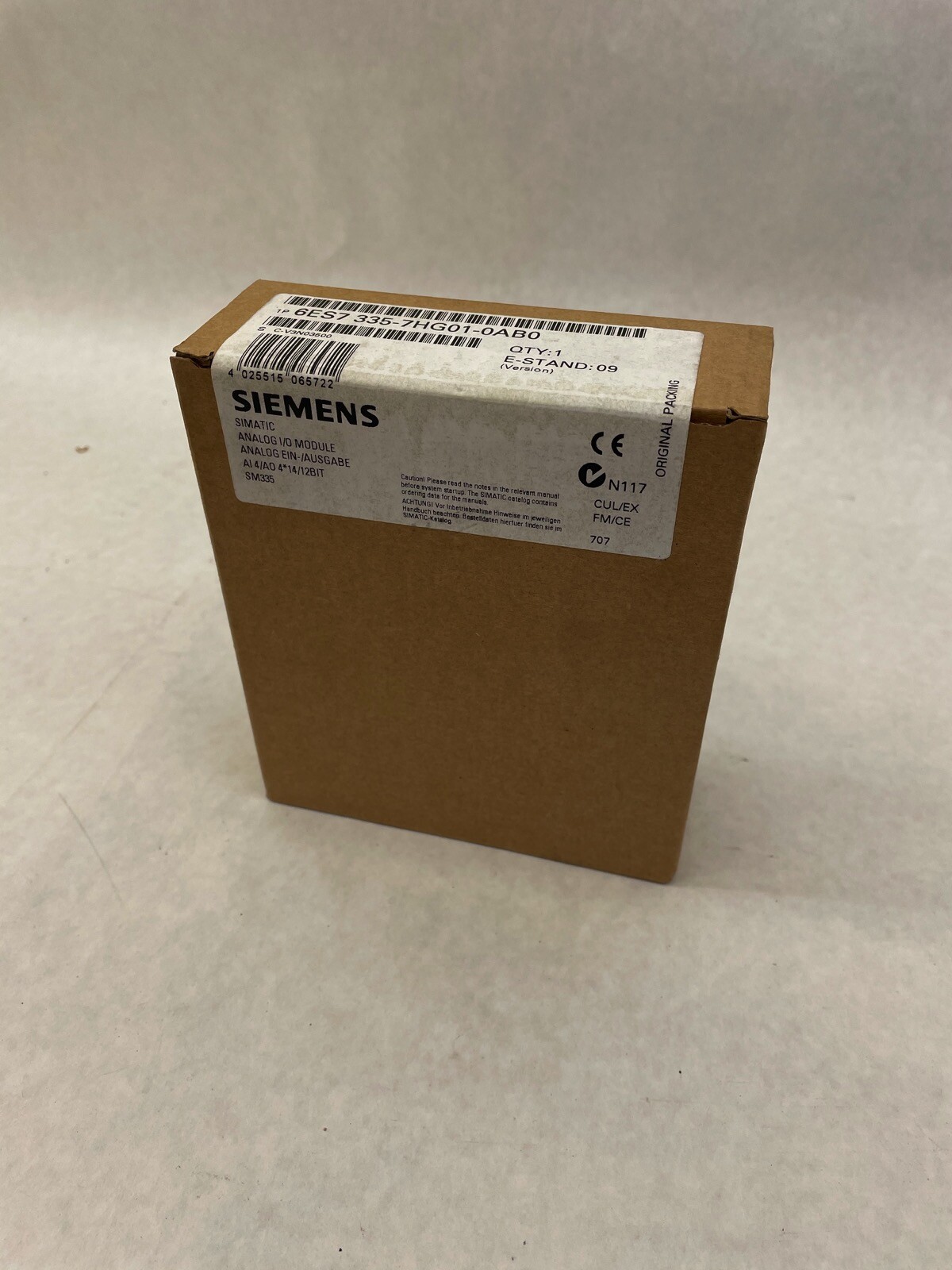 SIEMENS 6ES7 335-7HG01-0AB0 SIMATIC ANALOG I/O MODULE