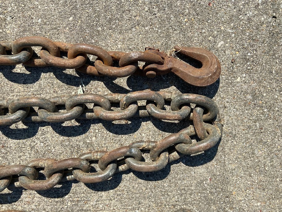Vintage 20 Foot Heavy Duty Log Tow Chain 1/2 Inch Diameter Link Stock 54 Pounds