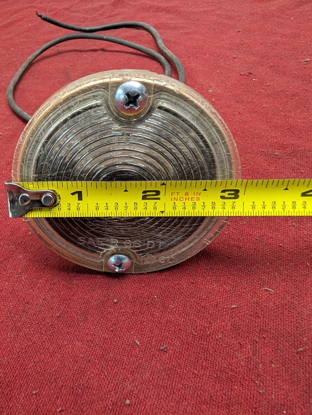 vintage Chrysler 2510813 SAE-R-66-DT CLEAR ROUND REVERSE LIGHT used OEM mopar