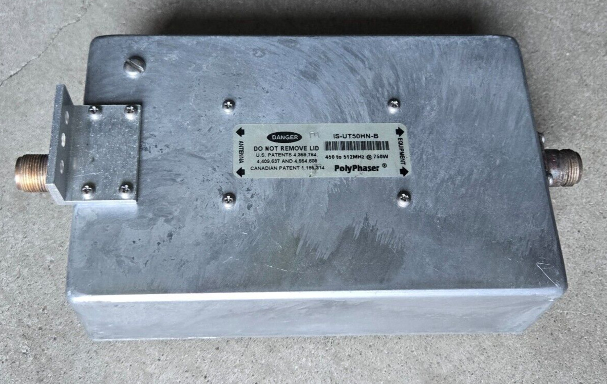 Used Polyphaser IS-UT50HN-B 450-512MHz @ 750W Type N Female